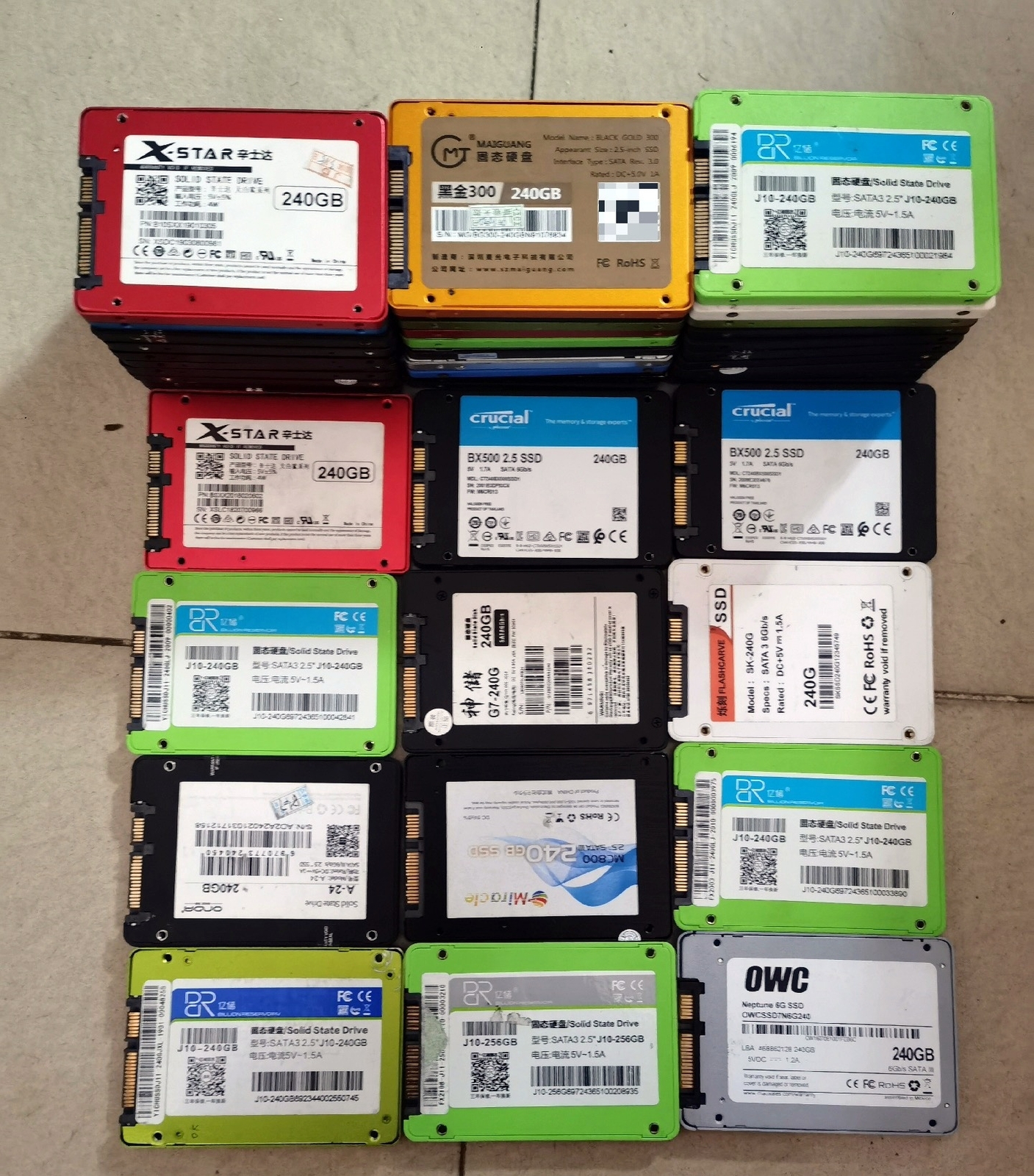 SSD Solid State Drive 120GB 240GB 256GB 512GB 2.5 SATA Laptop Desktop PC Lot