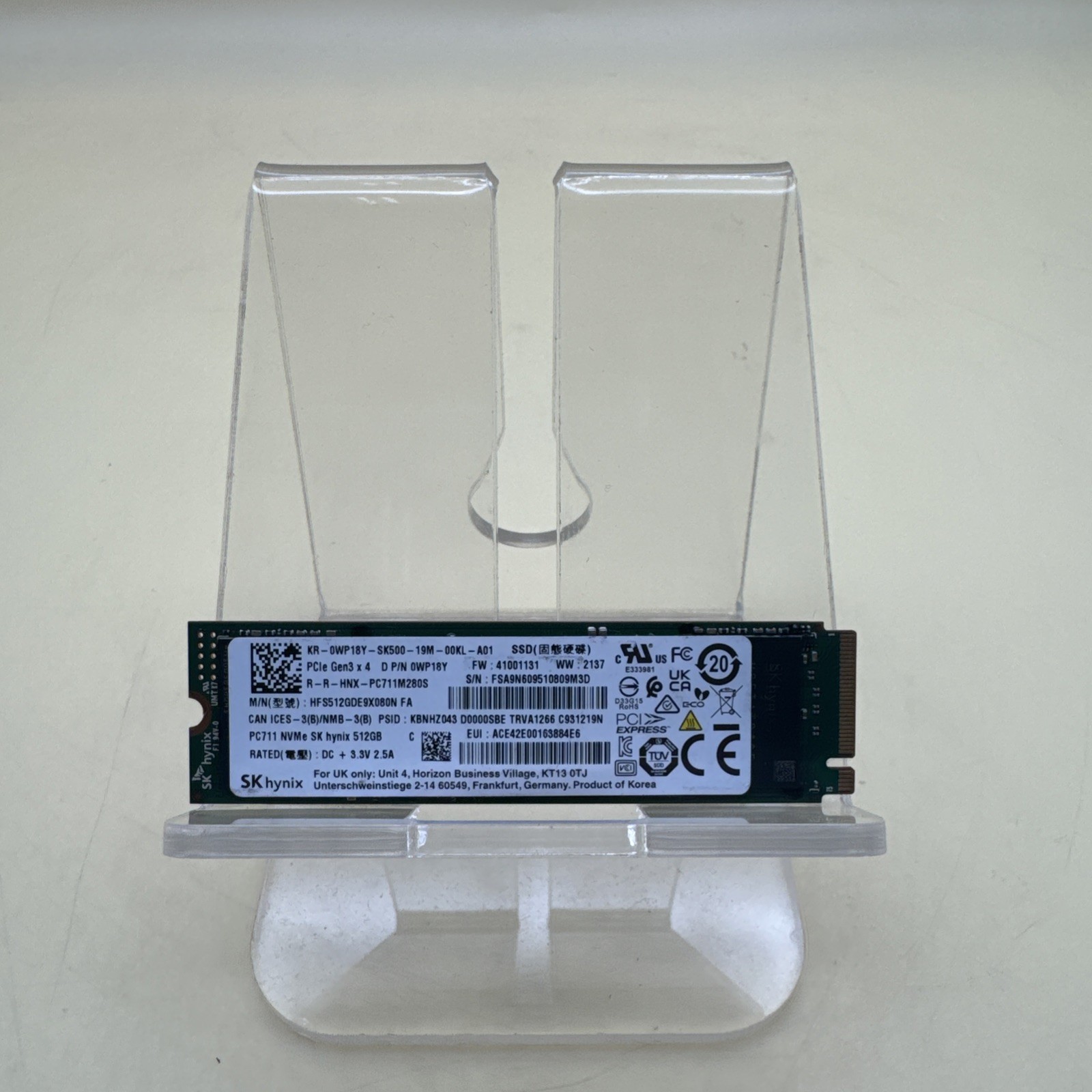 SK HYNIX PC711 512GB M.2 NVMe SSD Tested, Wiped – HFS512GDE9X080N FA