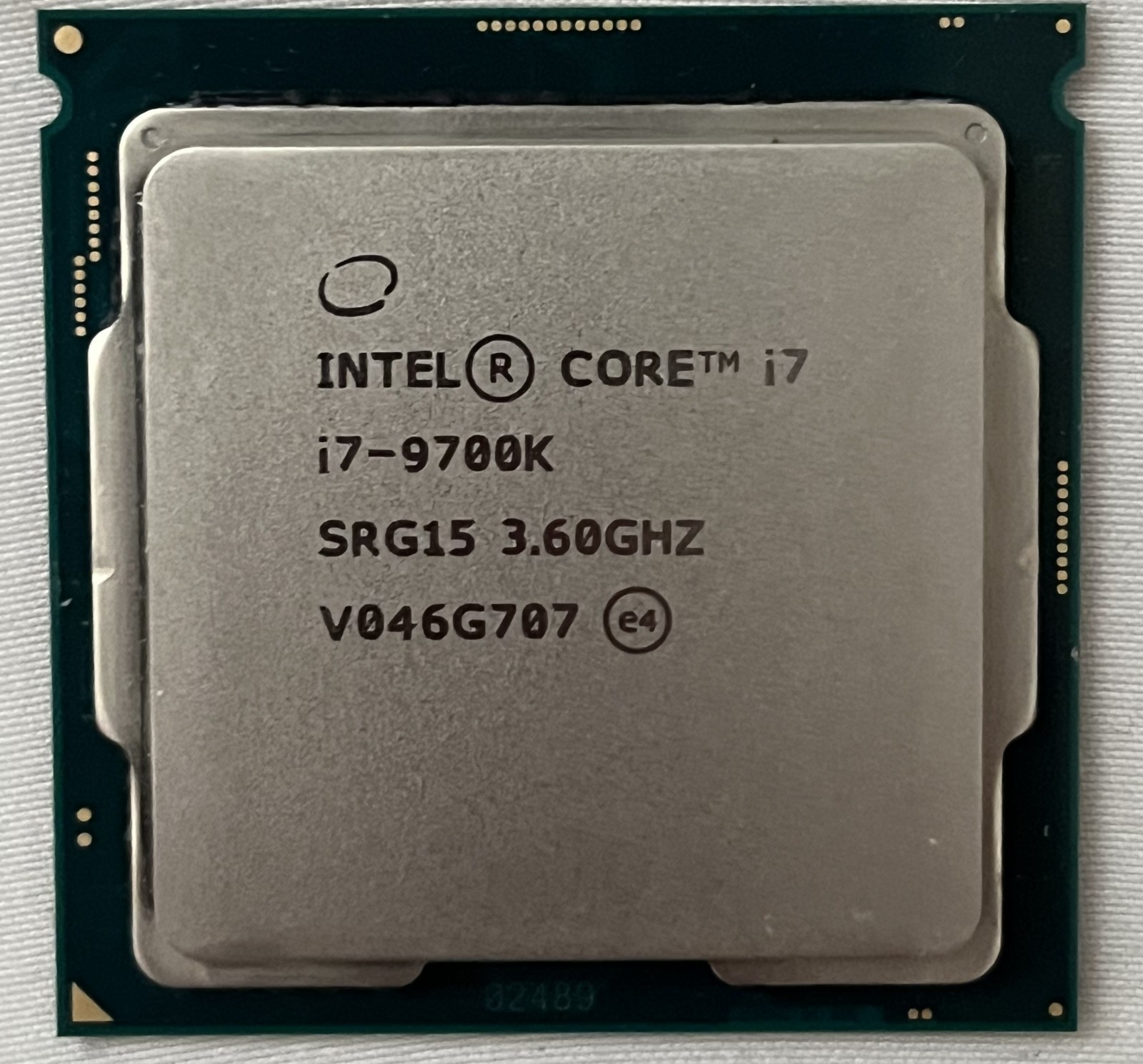 Intel Core i7-9700K SRG15 LGA1151 3.6GHz Eight Core Processor Unlocked 95W 12MB