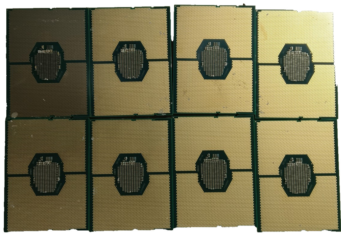Lot of 8 SR3GB Intel Xeon Gold 5115 10-Core 2.40GHz 13.75MB 85W LGA3647