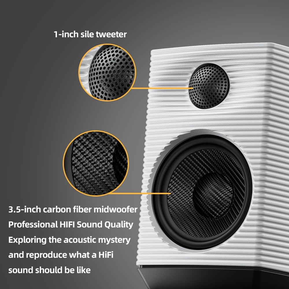SP3 Powered HiFi Active Desktop Speakers – 80W Stereo Computer Speakers and H…