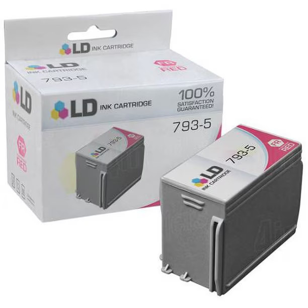 LD Compatible Replacement Ink Cartridges for Pitney Bowes 793-5 Fluorescent Red