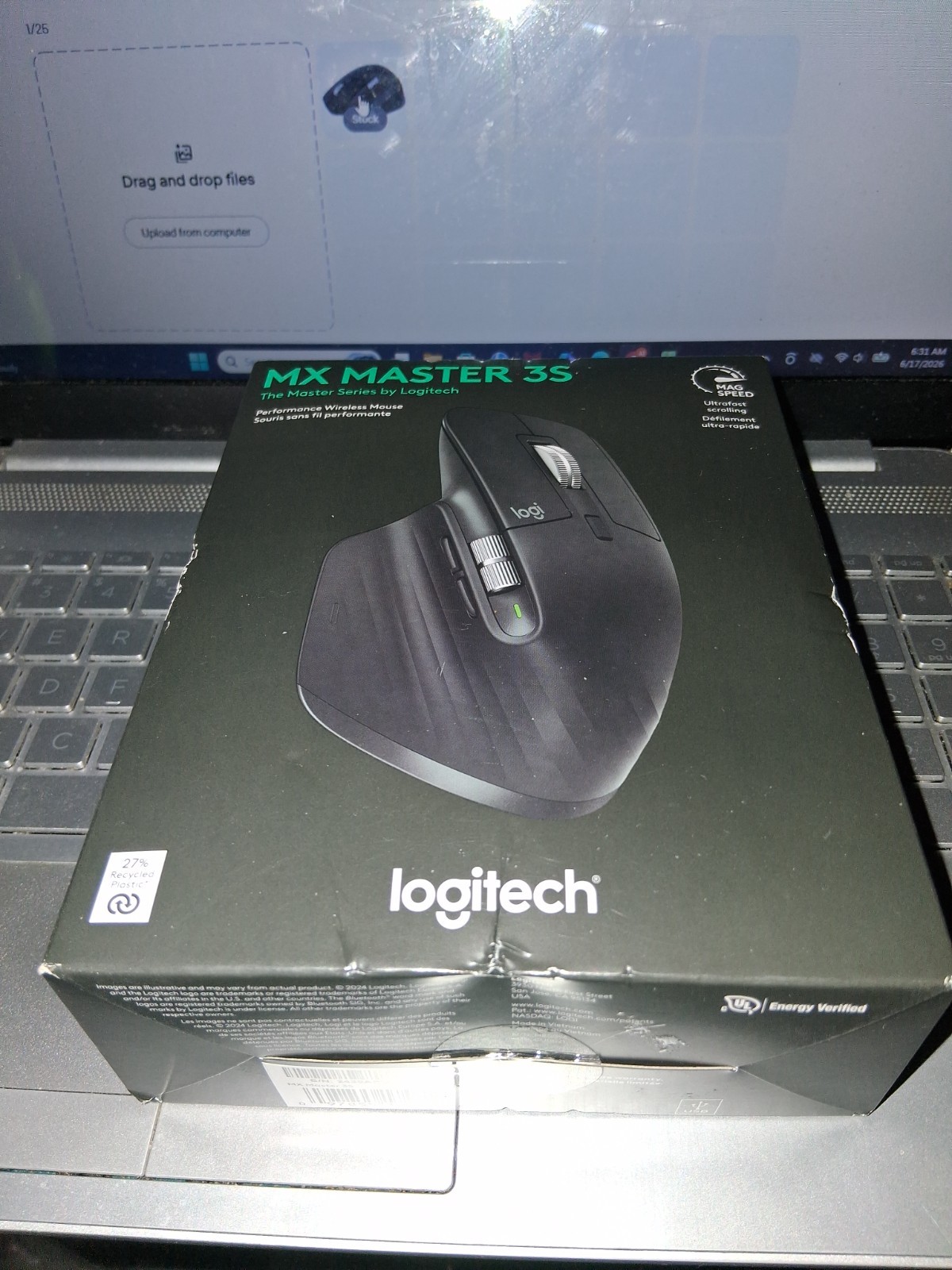 Logitech MX Master 3S Advanced Wireless USB/Bluetooth Mouse Windows, Linux New