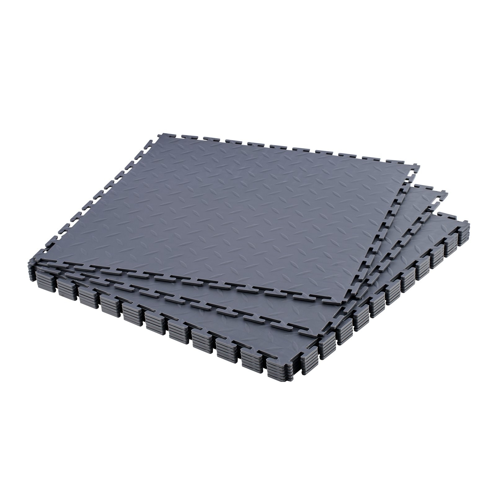 Garage Floor Tiles Interlocking, 8 Pack 20.2 x 20.2 x 0.2 in Interlocking Modula