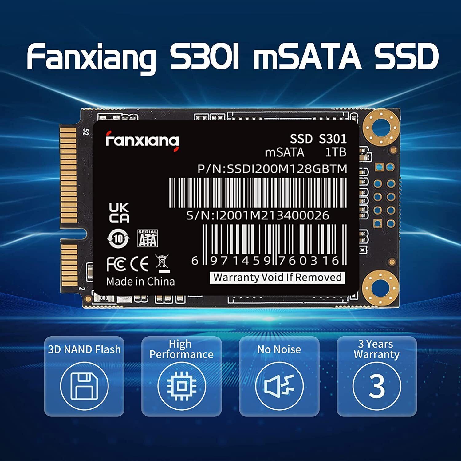 Fanxiang 2TB 1TB mSATA SSD Solid State Drive 6Gb/s For PC/Laptop 550MB/s Lot US