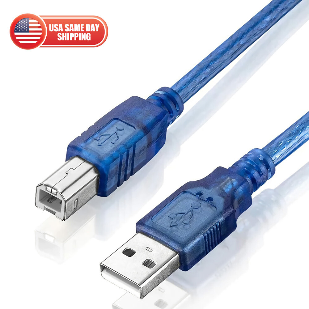 20 inch 50cm Printer Cable USB 2.0 A Male to B Male Cord for HP Epson Canon Dell