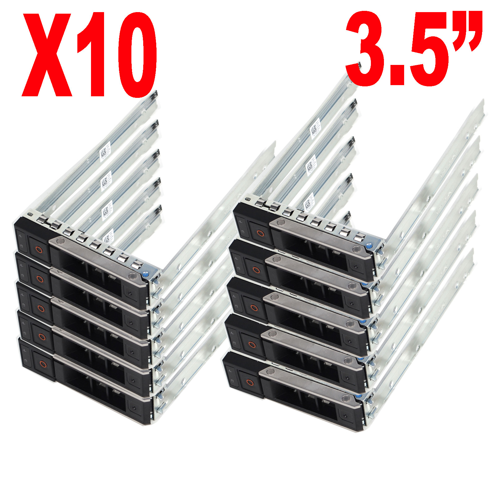 Lot of 10,3.5″ Drive Tray Caddy X7K8W 0X7K8W For Dell R540 R640 R740 R740XD New