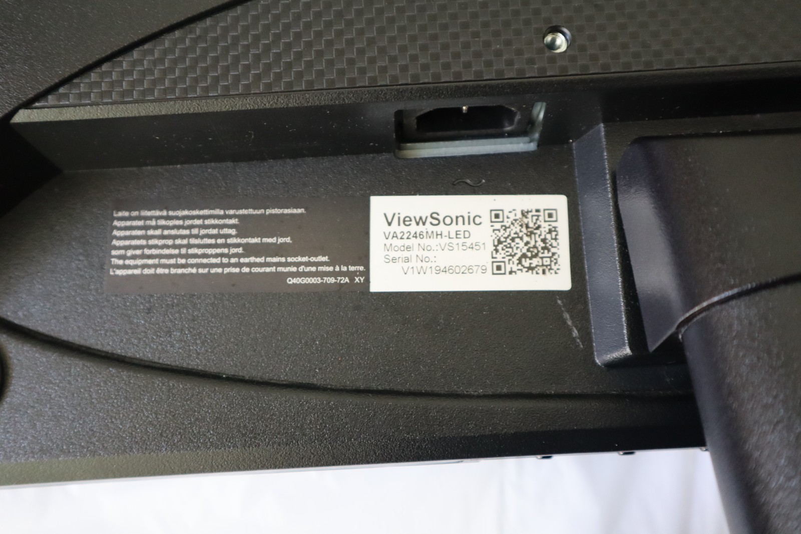 ViewSonic VA2246MH-LED 22″ LED LCD Monitor HD 1080p VS15451, Tested, W/ Stand