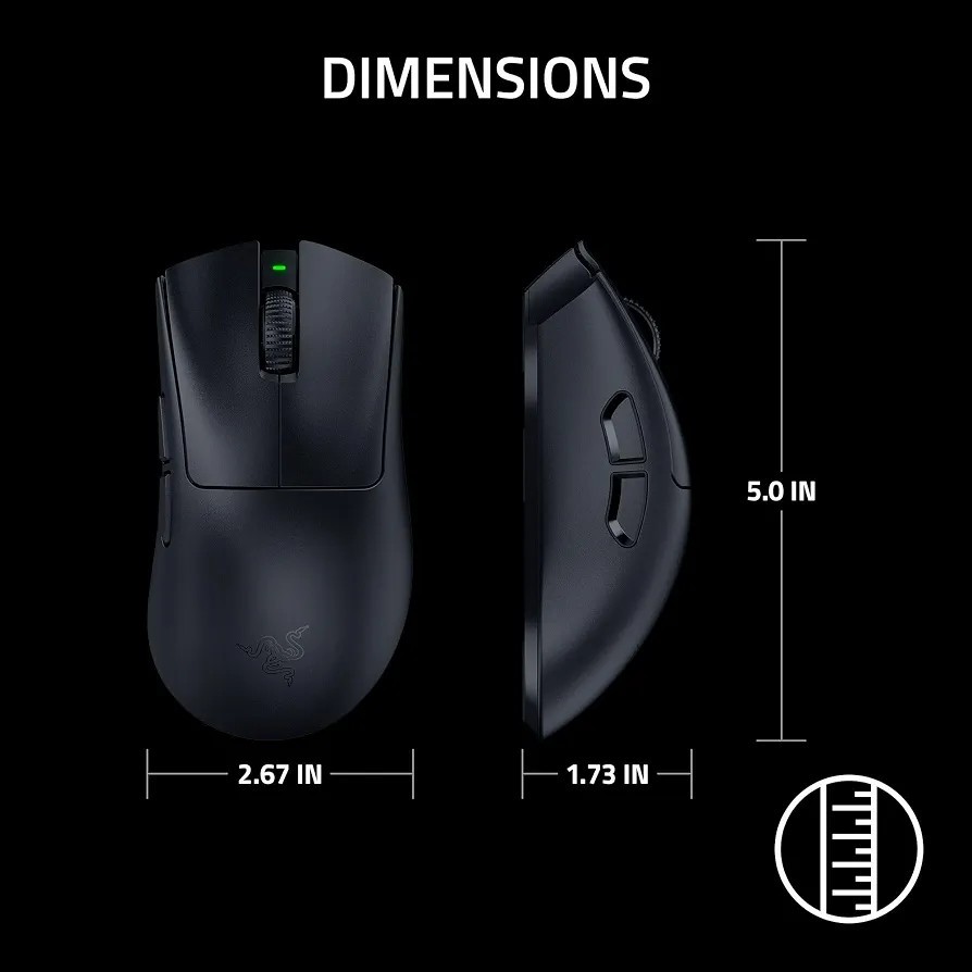 New Razer DEATHADDER v4 PRO Black RZ01-0533 Wireless Gaming Mouse For PC