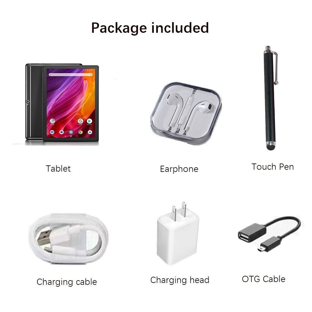 10 Inch Android 10 Deca Core HD Game Tablet Computer PC Wifi Dual Camera 128G