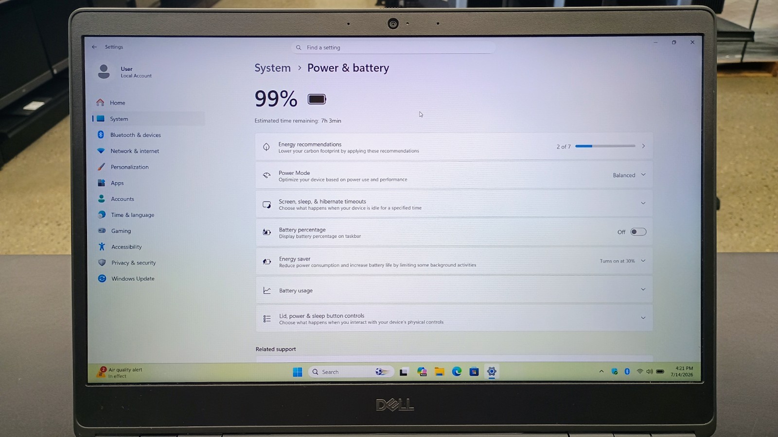 Dell Precision 7560 Xeon W-11955M 2.6Ghz – 64GB – 1TB – RTX A4000 15.6″