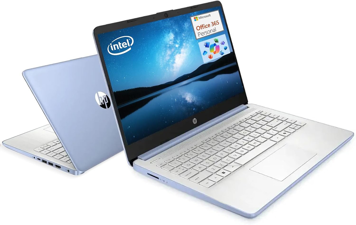 HP 14″ Laptop, Intel Processor N150 4GB RAM 128GB UFS 1-Year Office 365 Win11