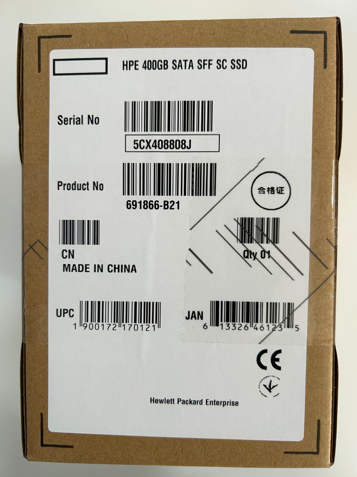 HPE 692166-001 400GB 691866-B21 6Gb 2.5″ MLC SATA SFF SC SSD Solid State Drives