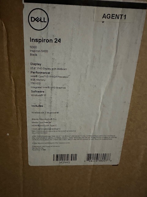 Dell Inspiron 5400 AIO 23.8″ i3-1115G4 8GB Memory w/ 1TB HDD Intel UHD Graphics