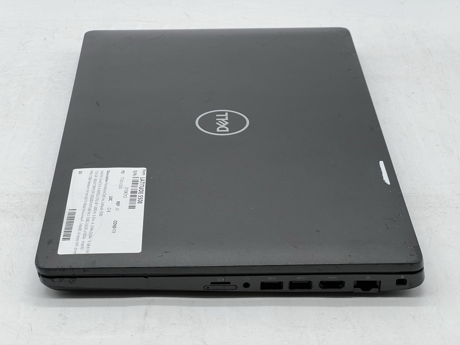 Dell Latitude 5500, i5-8265U, @1.60GHz, 24GB RAM, 256GB SSD, No OS , w/Charger