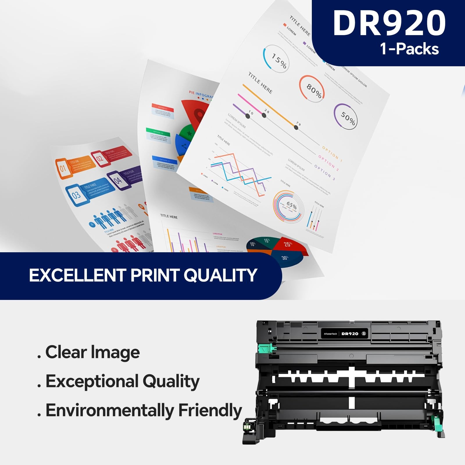 DR920 / DR-920 Drum Unit for Brother DR920 TN920 TN920XL with HL-L6210DW HL-L…