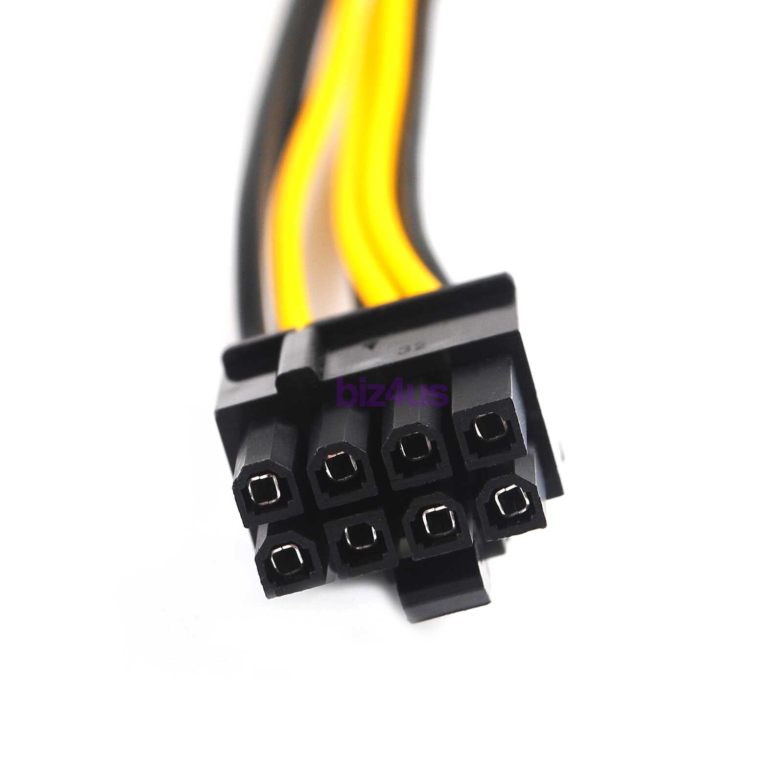 Dual 15Pin SATA Male To PCIe 8Pin (6+2) Male Video Card Power Cable