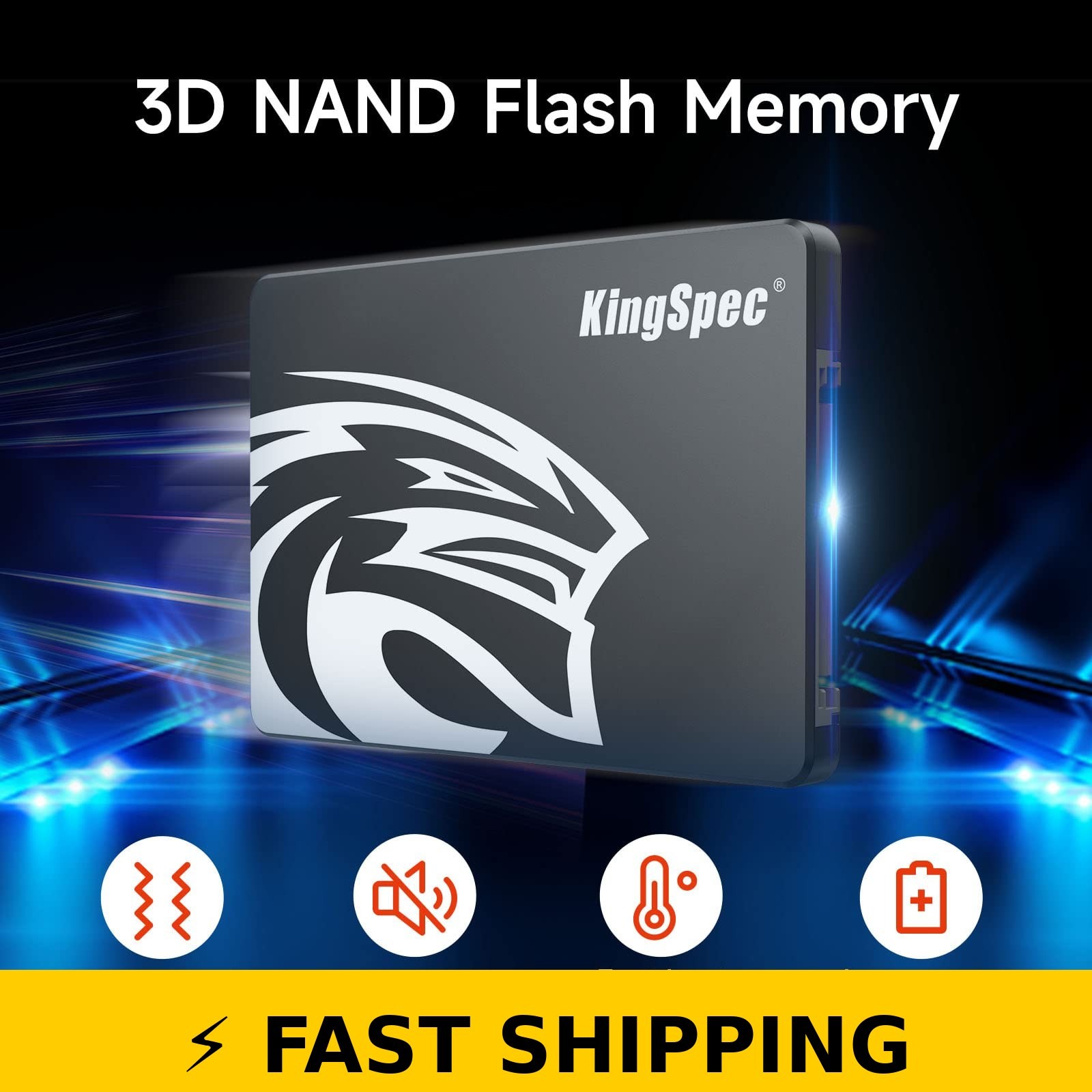 KingSpec 512GB 2.5″ SATA III SSD – 550MB/s Read, 520MB/s Write