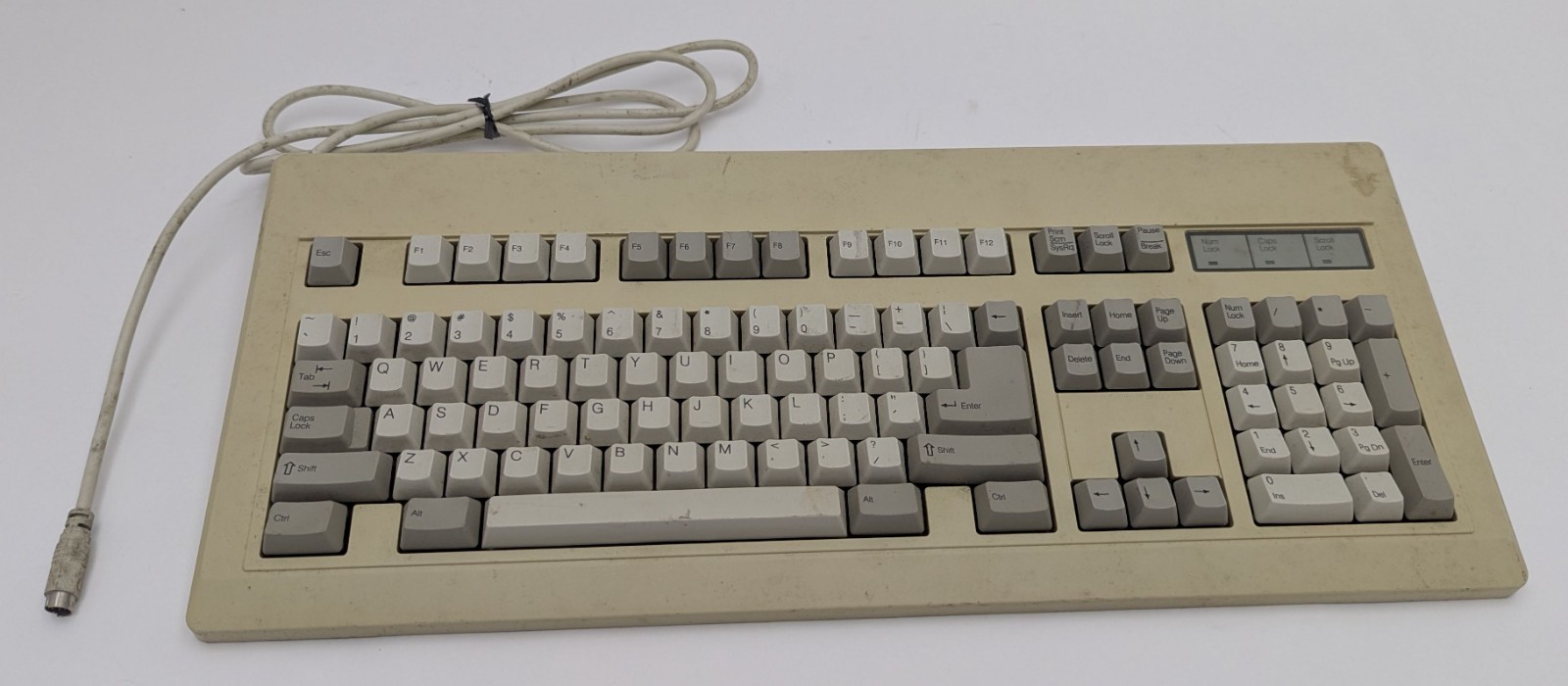 Vintage NMB RT101+ Intel Mechanical Keyboard Grey Tactile Space Invader Switches
