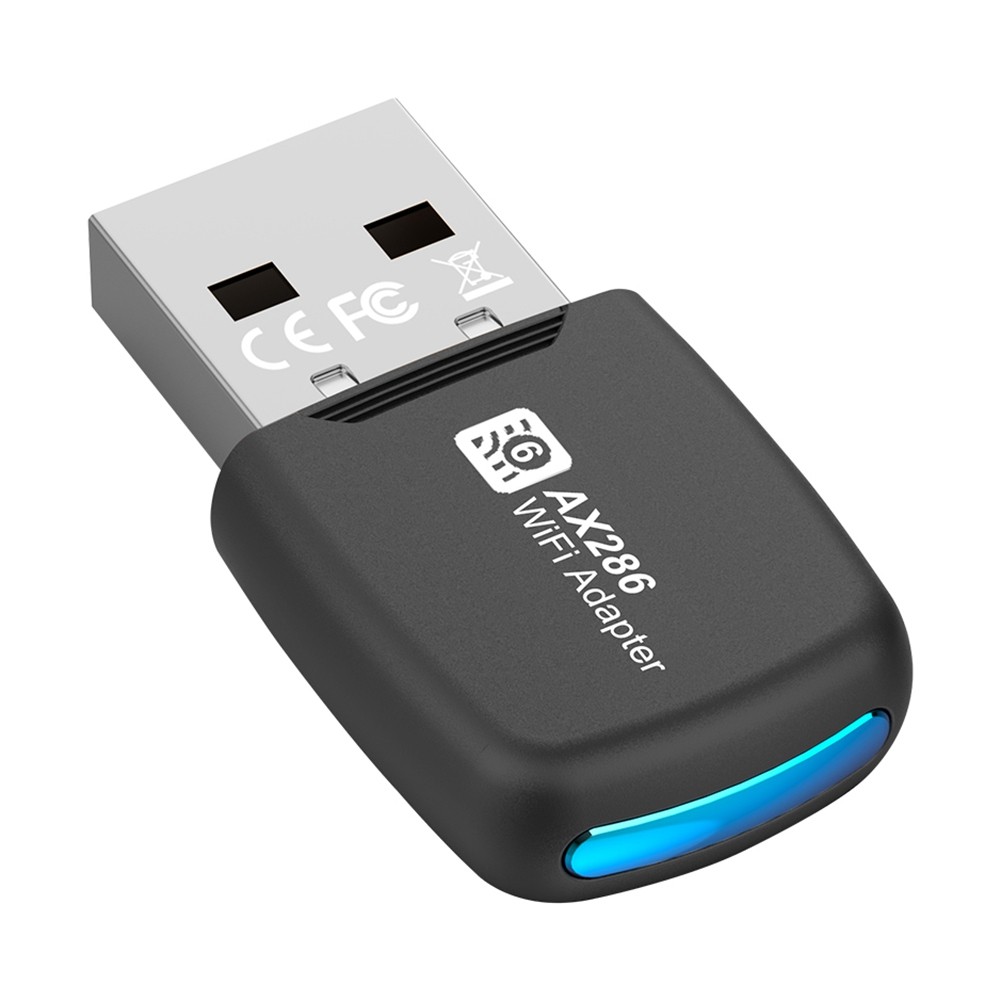 2 x (USB WIFI 6 network card 286 Mbps 802.11ax USB dongle 2.4 GHz WiFi LAN ADA1028
