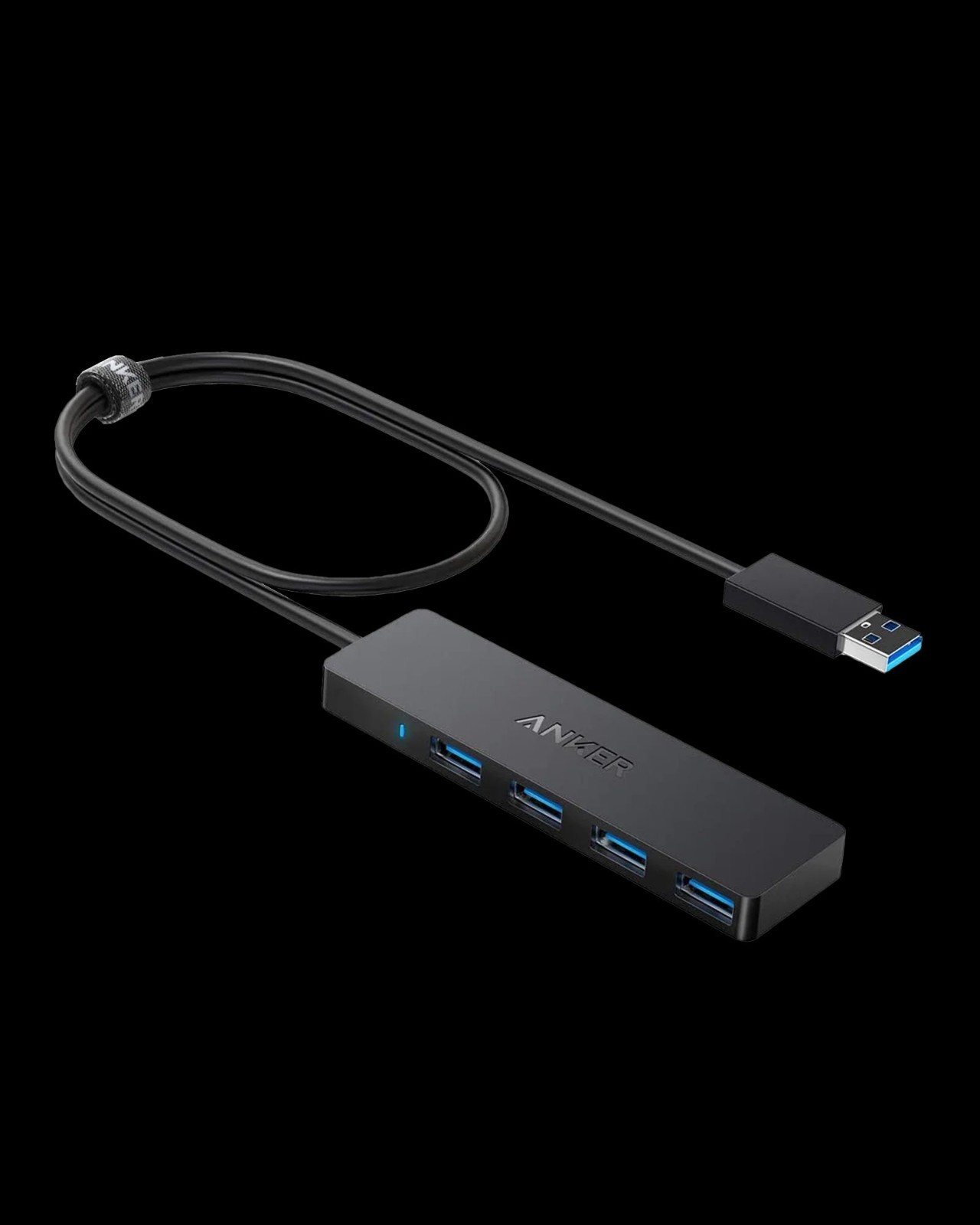 NEW Anker A7516 4-in-1 USB 3.0 Hub to 4 USB3.0 Ports – Black