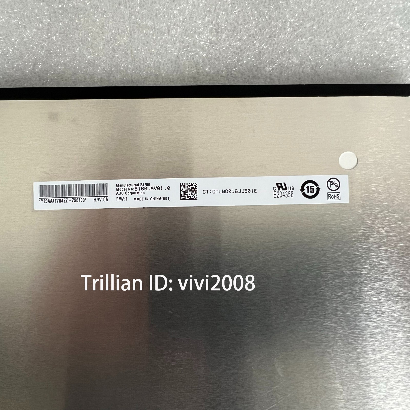 B160UAV01.0 P00439-001 HP ELITEBOOK 865G11 ZBOOK 16G11 16.0IN 800Nit LCD SCREEN