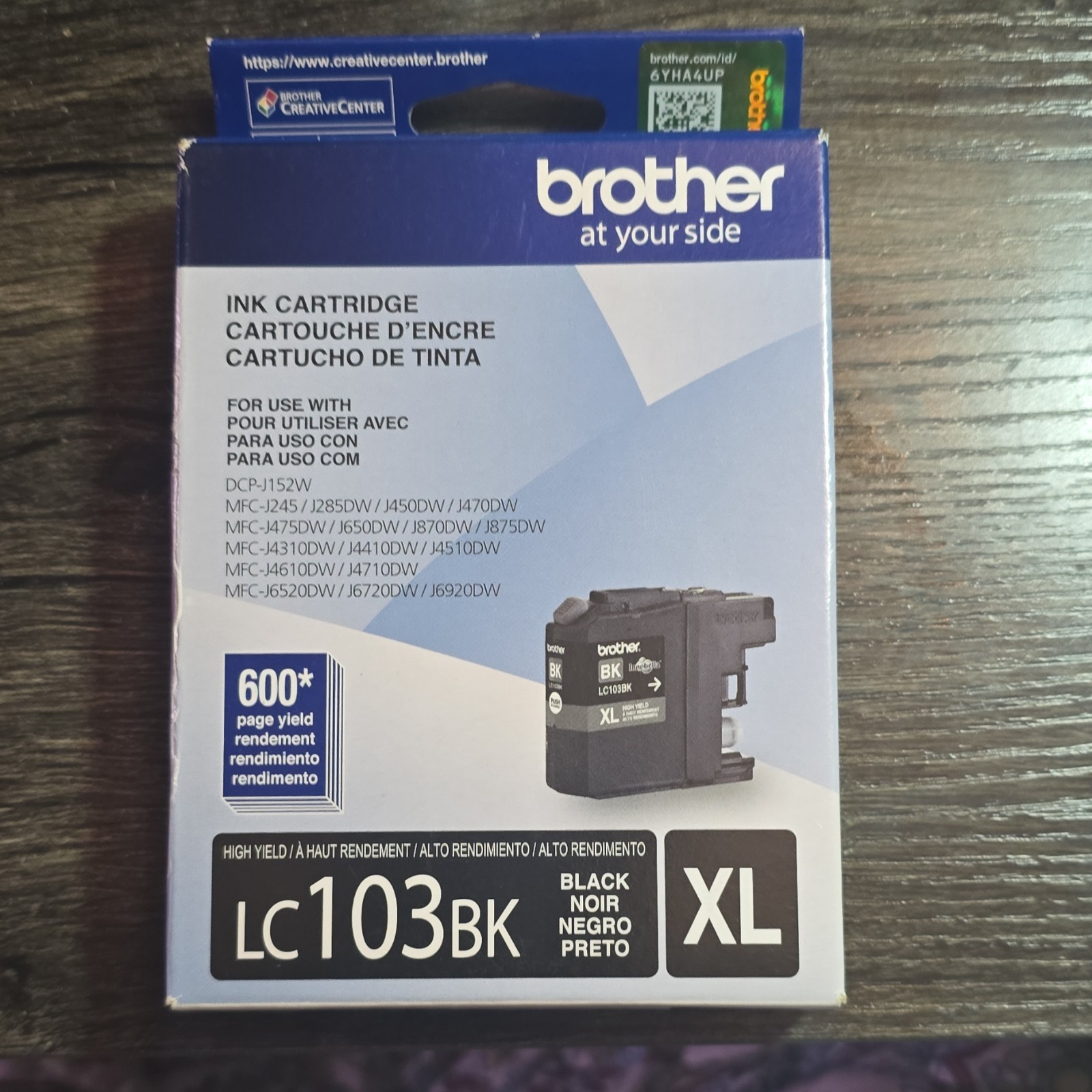 Brother LC103BK XL Ink Cartridge Black for DCP-J152W MFC-J245 J285DW J450DW