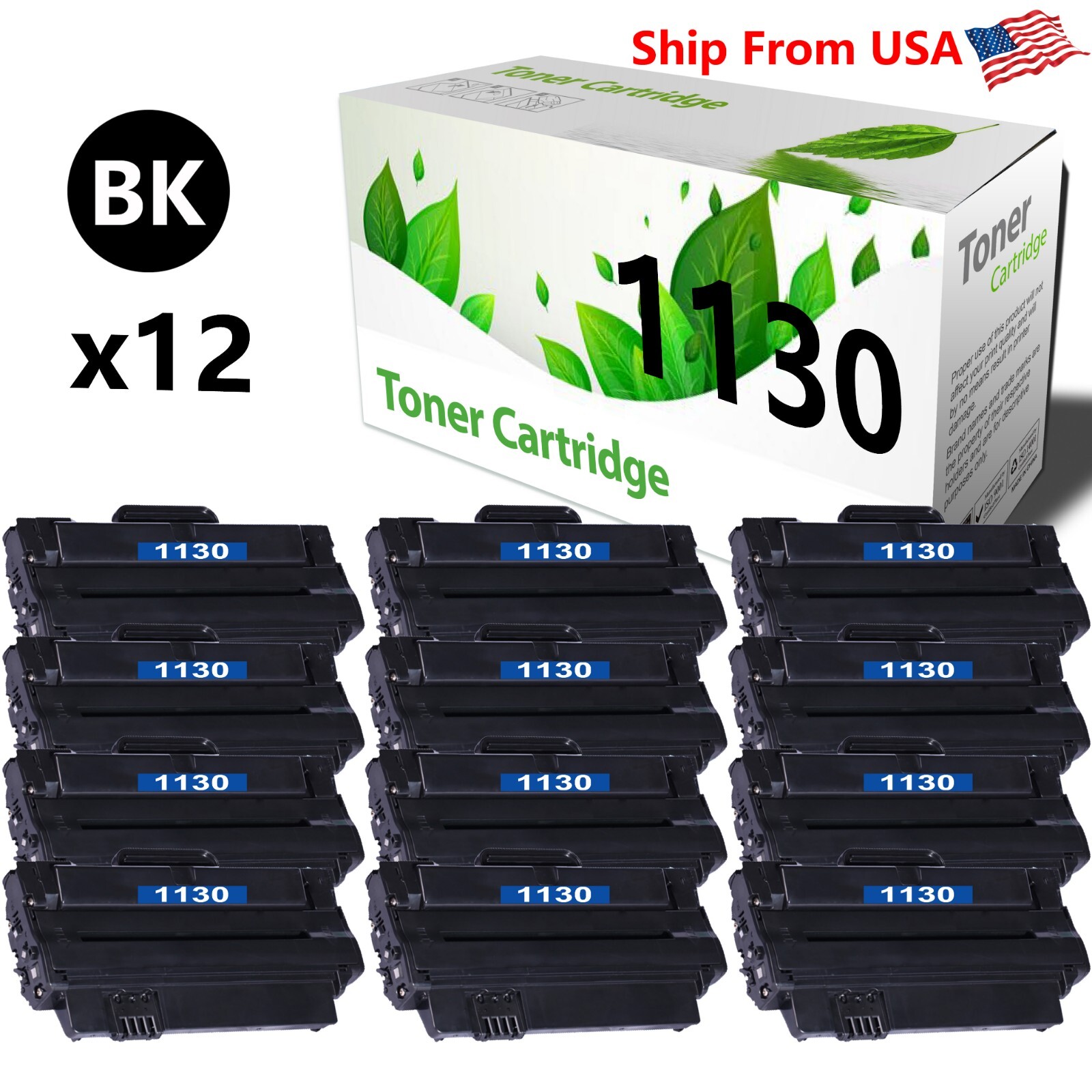12PK 1130 Toner Cartridge Used For Dell 1130 1133 1135n Printer