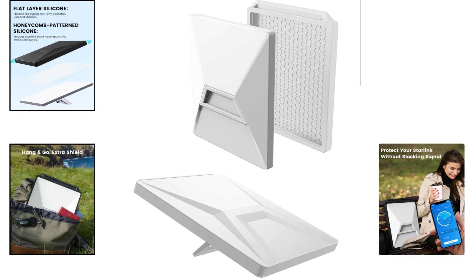 Shockproof & Weatherproof Silicone Cover for Starlink Mini Dish – Travel Ready
