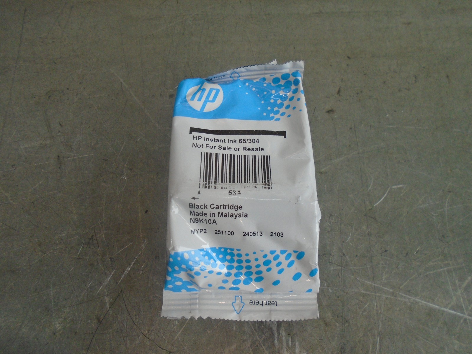 New HP 62 BLACK Cartridge OEM Sealed 100% ink level, 1 pack
