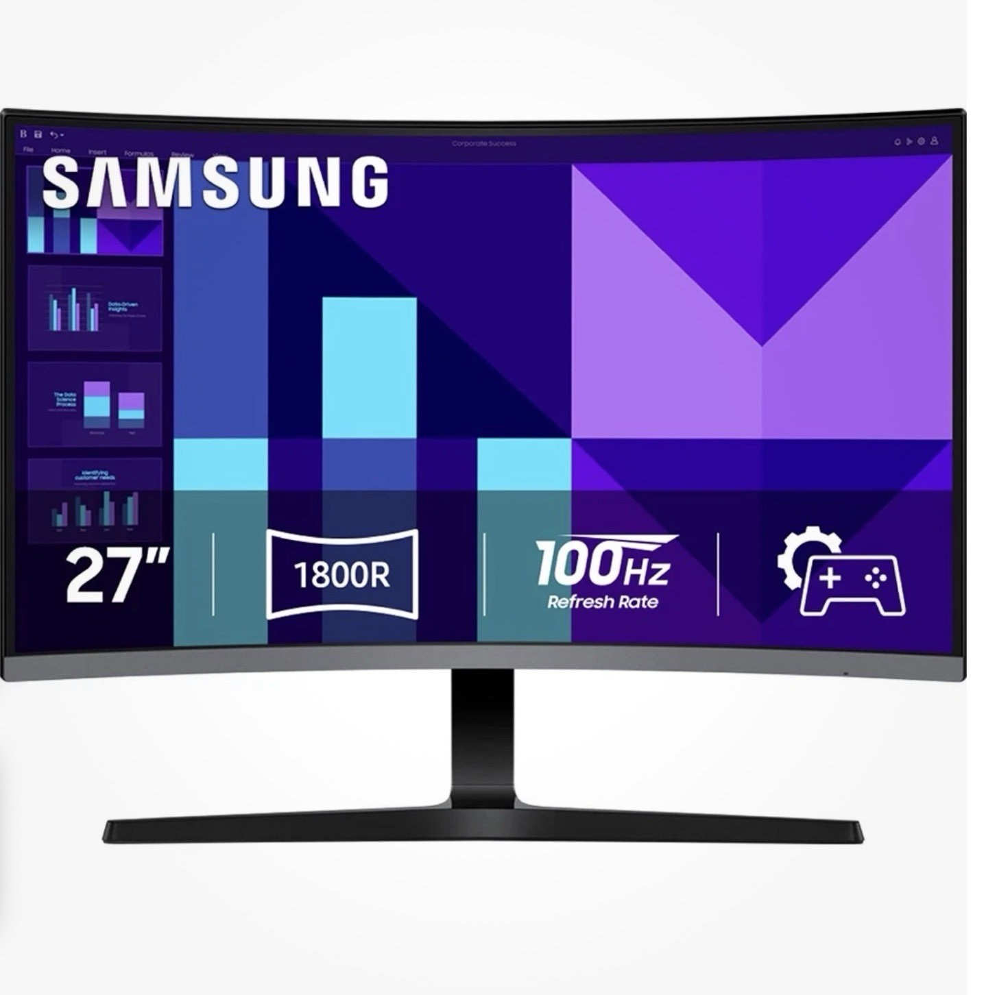 Samsung 27″ S3 (S39GD) FHD 100Hz Curved Monitor with Speakers – Open Box