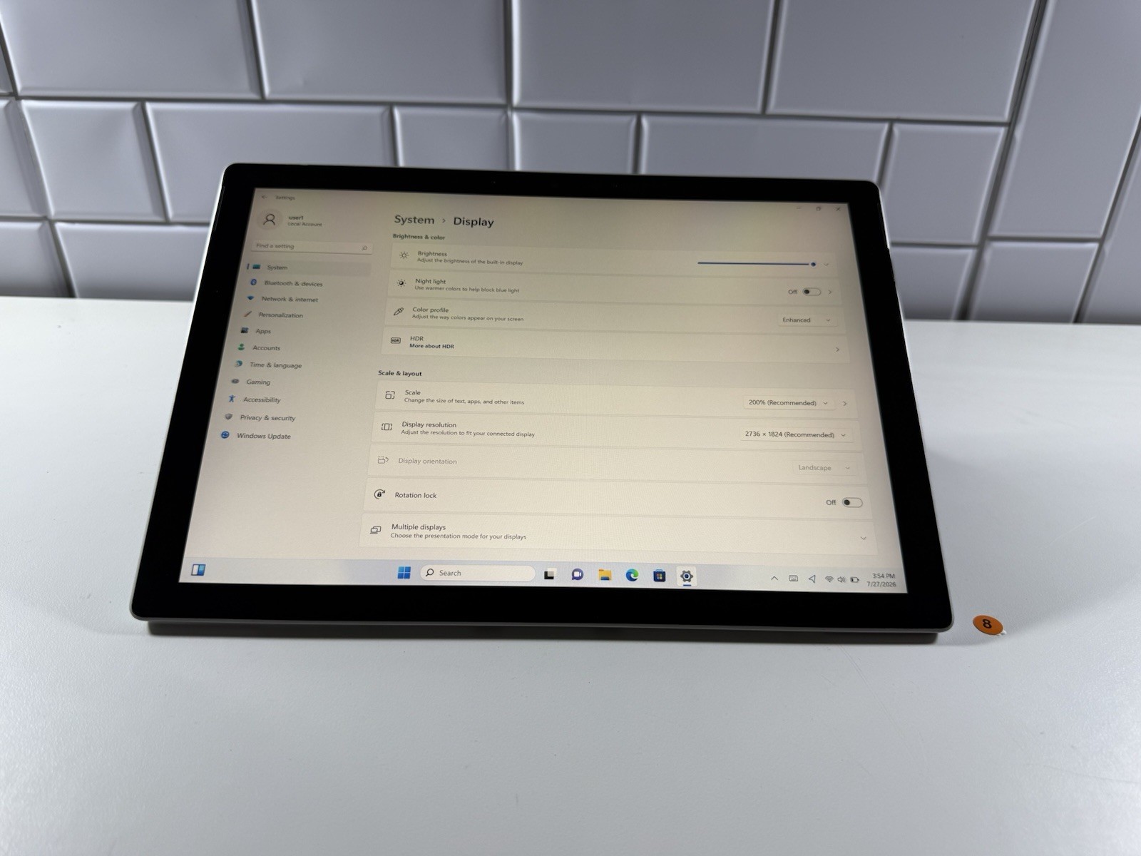 Microsoft Surface Pro 7 plus 1961 Core i5-1135G7 2.4GHz 16GB 256GB Win 11 Pro