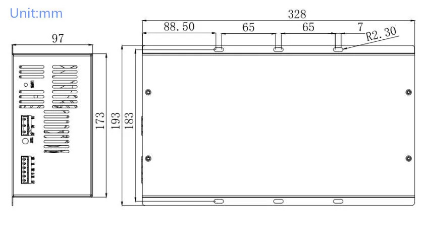 HY 60W 80W 100W 130W 150W 180W 200W High Voltage CO2 Laser Power Supply