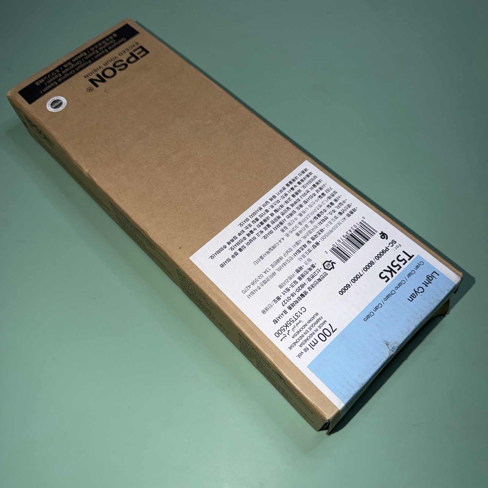 Genuine Epson Light Cyan Ink Cartridge T55K5 – EXP 2025