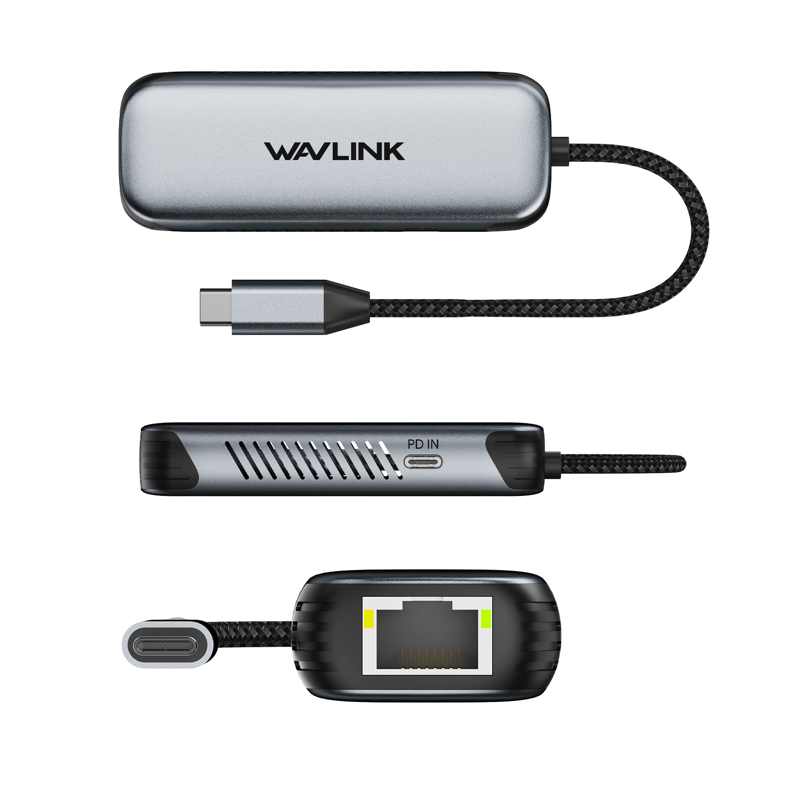 Wavlink USB-C to 5G Ethernet Adapter with 95W Charging, Driver-Free for Mac/Win