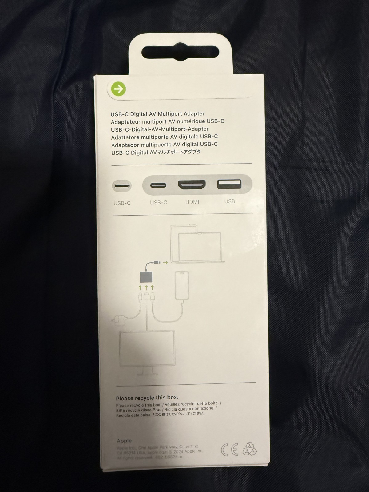 Apple USB-C Digital AV Multiport Adapter (HDMI, USB, USB-C) – Genuine – Sealed