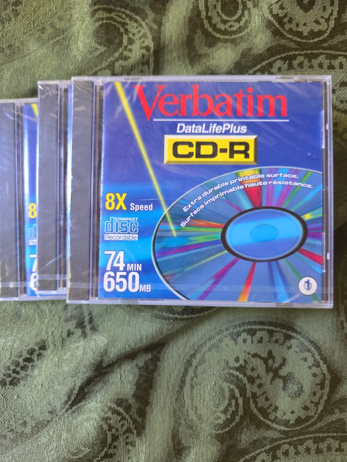 Verbatim DataLifePlus CD-R 650MB 74 Min 8X Speed Recordable Disc Jewel Case 1999