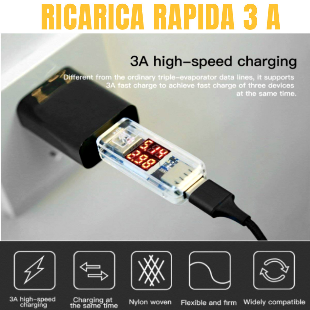 Wholesale Lot 3in1 USB Cable 3A Fast Charging For iPhone Samsung Android Charger