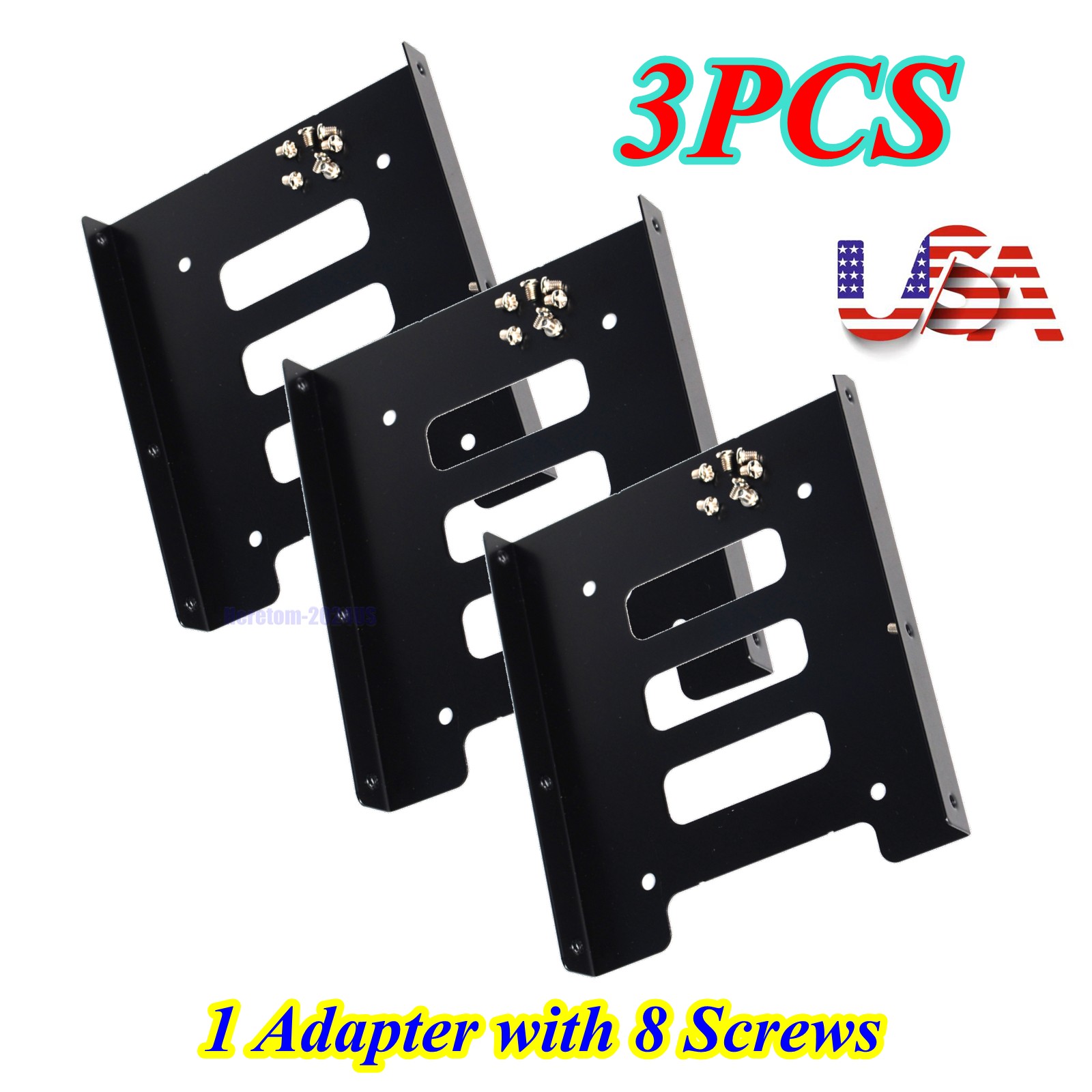 2X 2.5″ to 3.5″ Bay SSD Metal Hard Drive HDD Mounting Bracket Adapter Dock Tray