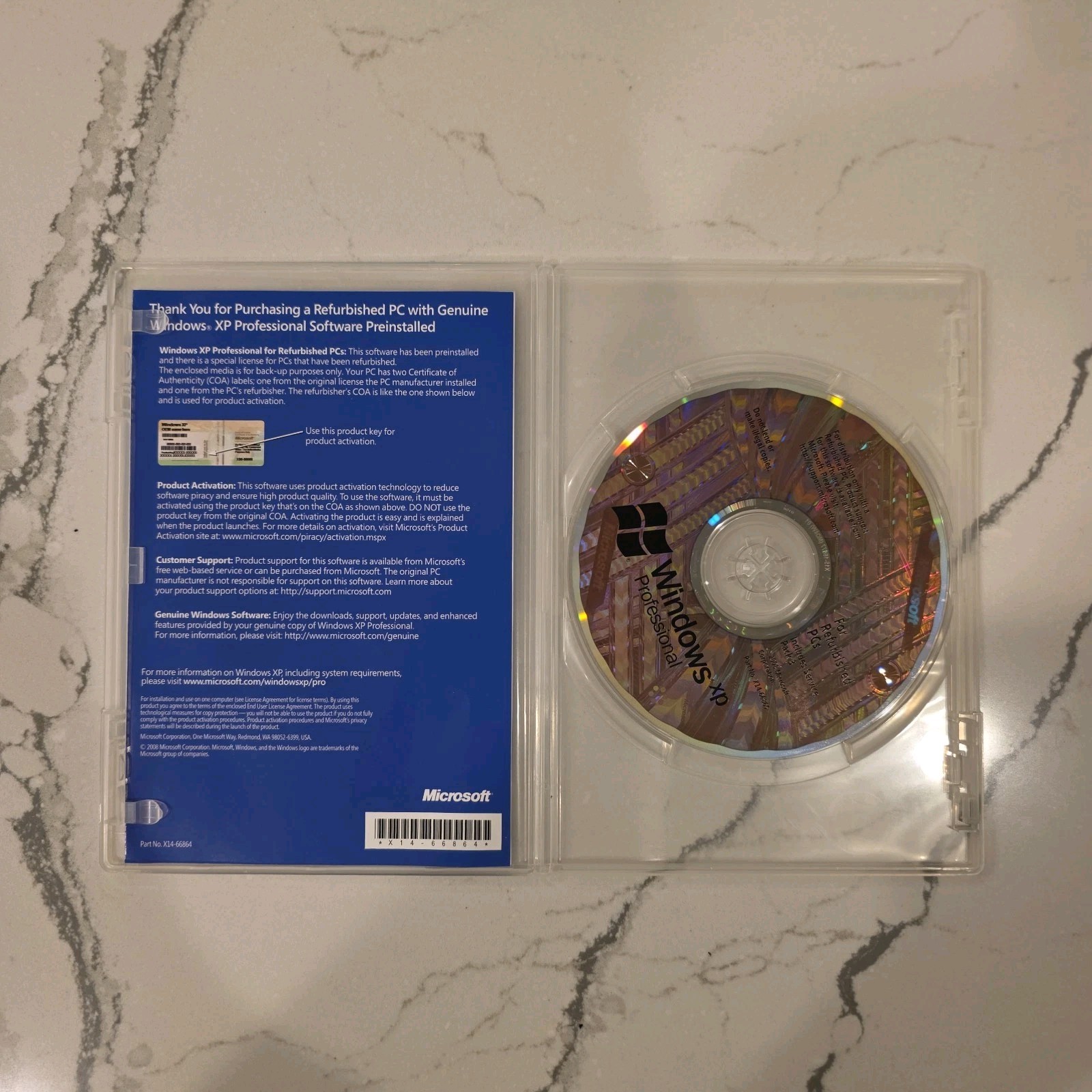 Windows XP Professional SP3 Disc for Refurbished PCs – No Product Key.