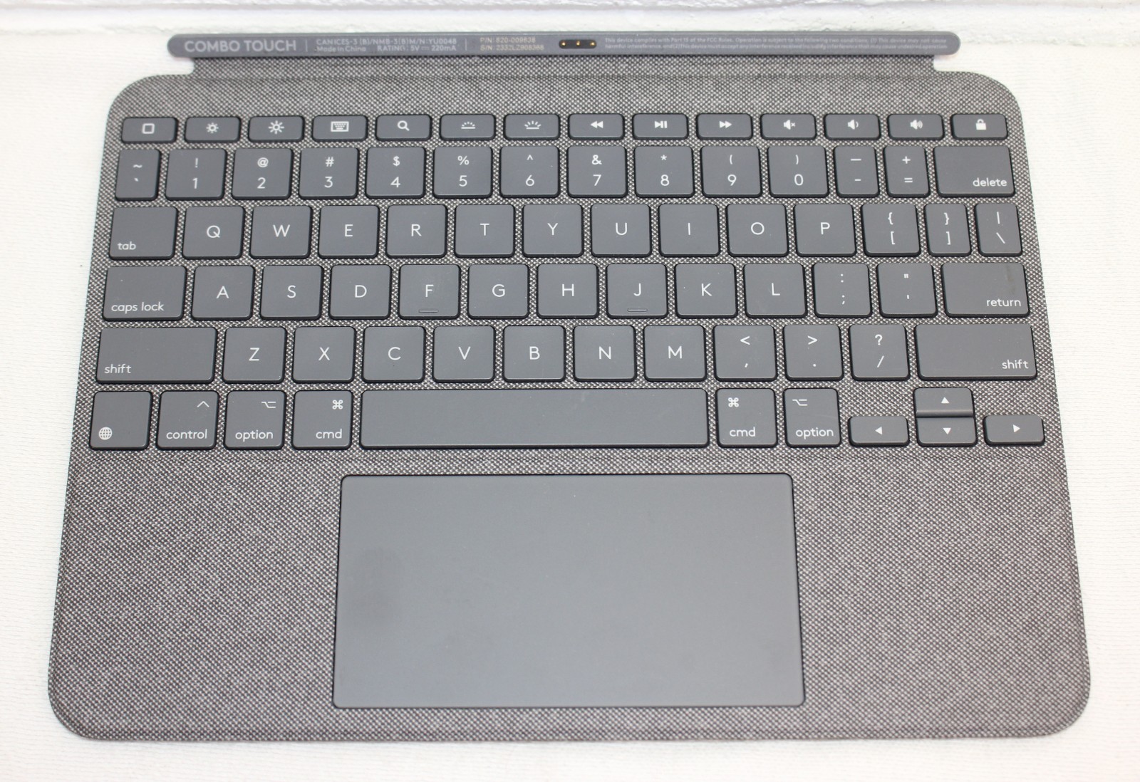 Logitech Combo Touch YU0048 for iPad Backlit PN 820-009838 KEYBOARD ONLY!!