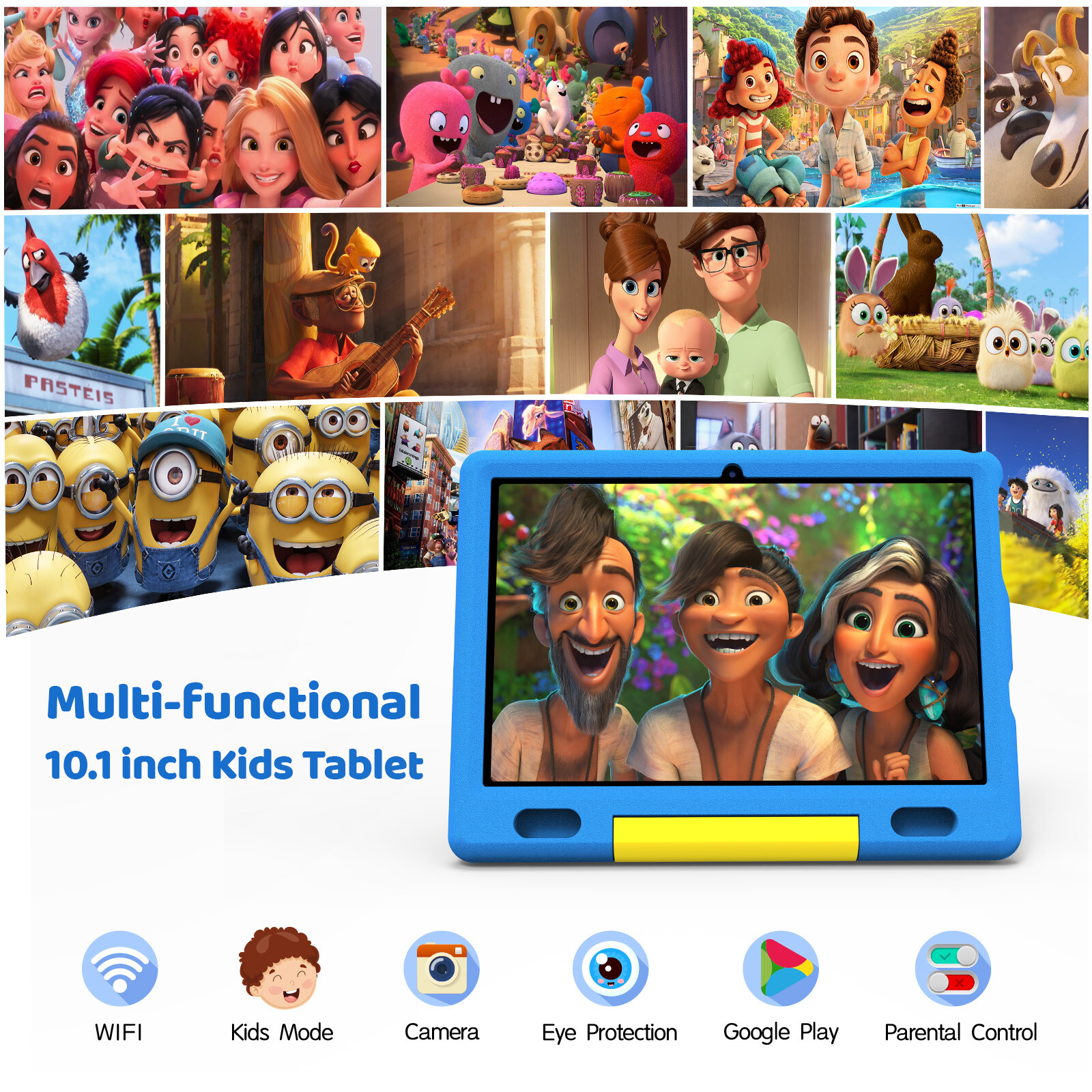 AEEZO Kids Tablet 10.1″ Android 13 Tablets 2GB + 32GB with Shockproof for 3-12