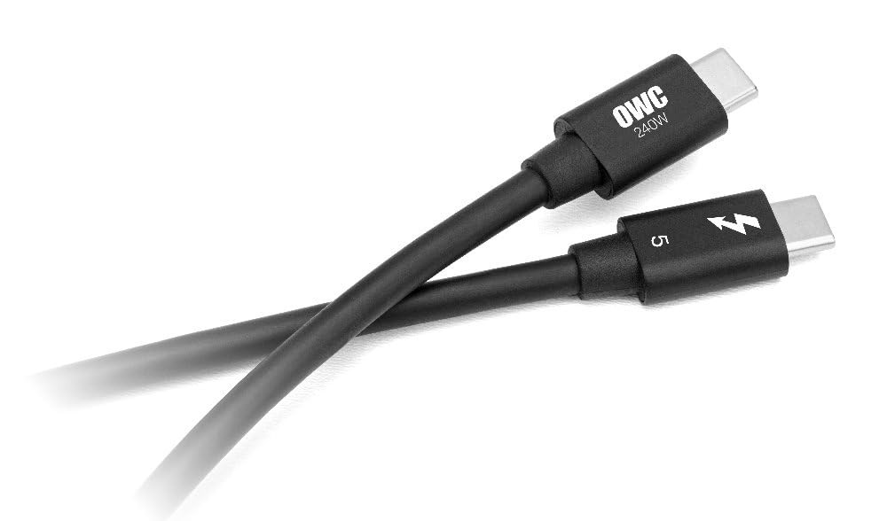 OWC 0.3M Thunderbolt 5 (USB-C) Cable, Up to 80Gb/s of Bi-Directional Data Speed