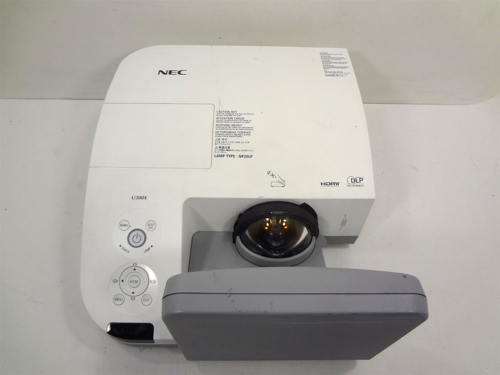 Nec U300X (NP-U300X) Ultra Short-Throw DLP Projector – HDMI