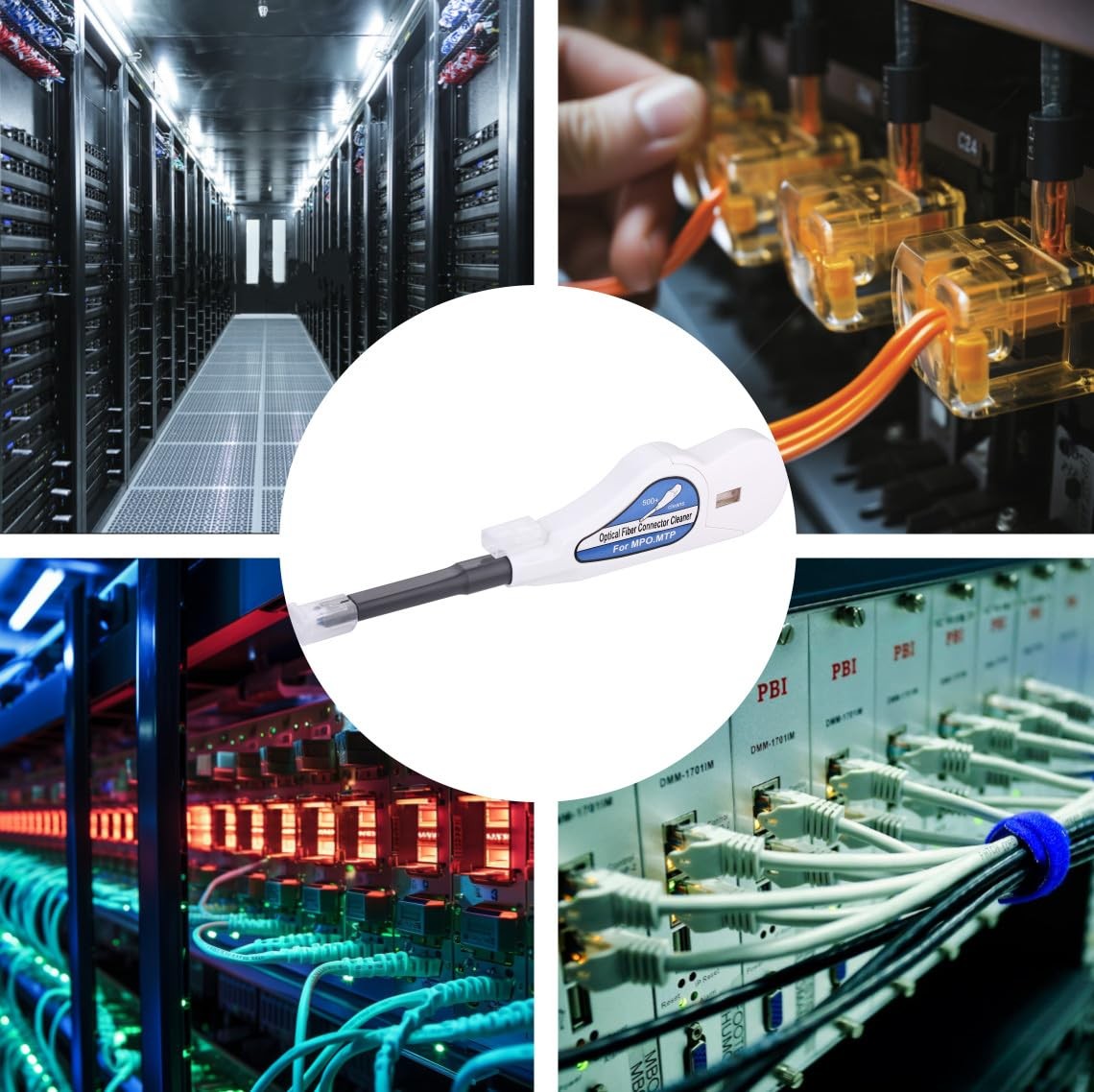 Fiber Optic Cleaner for MPO/MTP Connectors, Over 500 Cleans, Fiber Endface & Opt