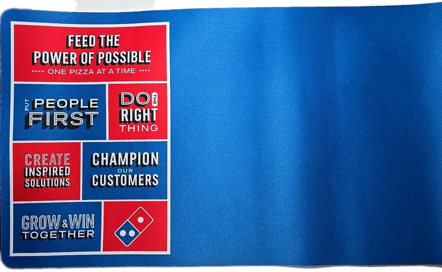 Domino’s Pizza Extra Large Mouse Pad Power of Possible 11.5in X 32in