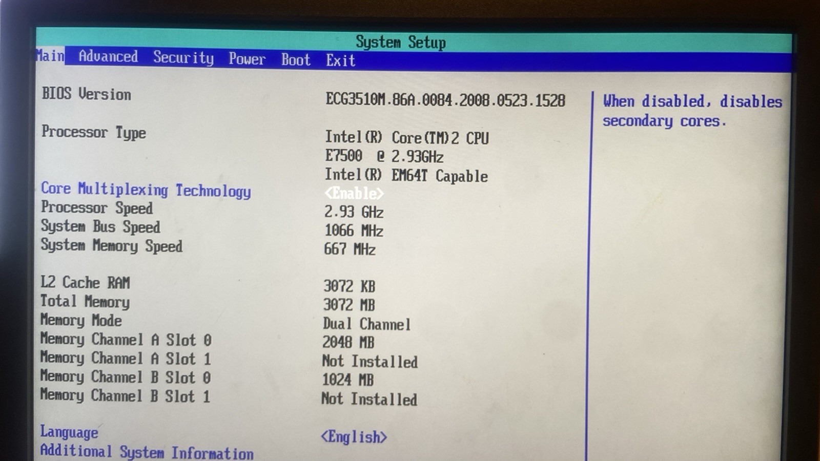 Intel Core 2 Duo E7500 2.93GHz 3MB 1066MHz SLGTE Socket LGA775 CPU TESTED