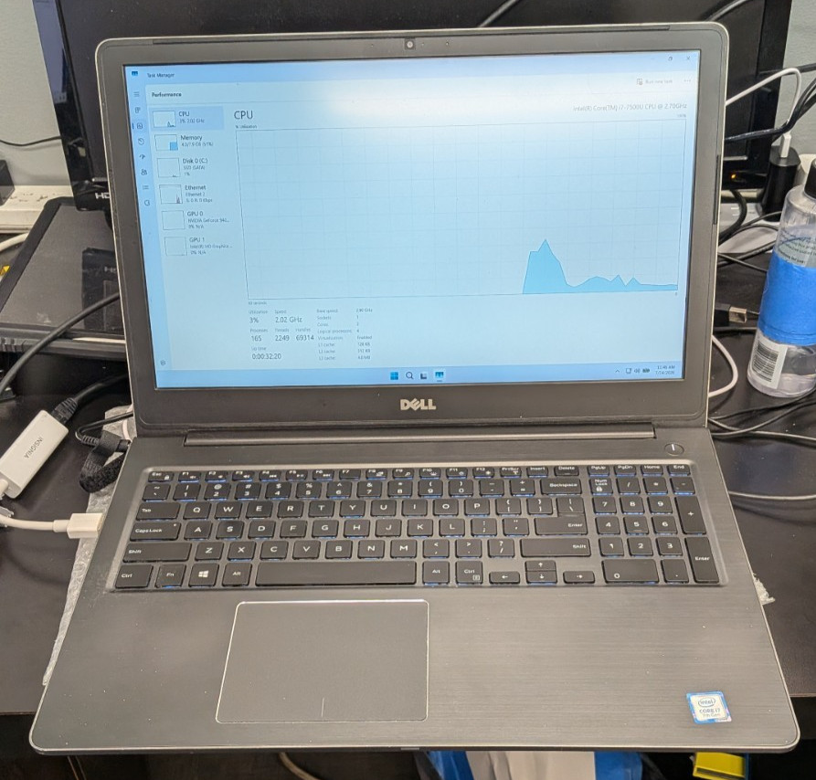 Dell Vostro 5568 15.6″ i7-7500U 8GB RAM 240GB SSD GeForce 940MX WIN11 OFFICE A07