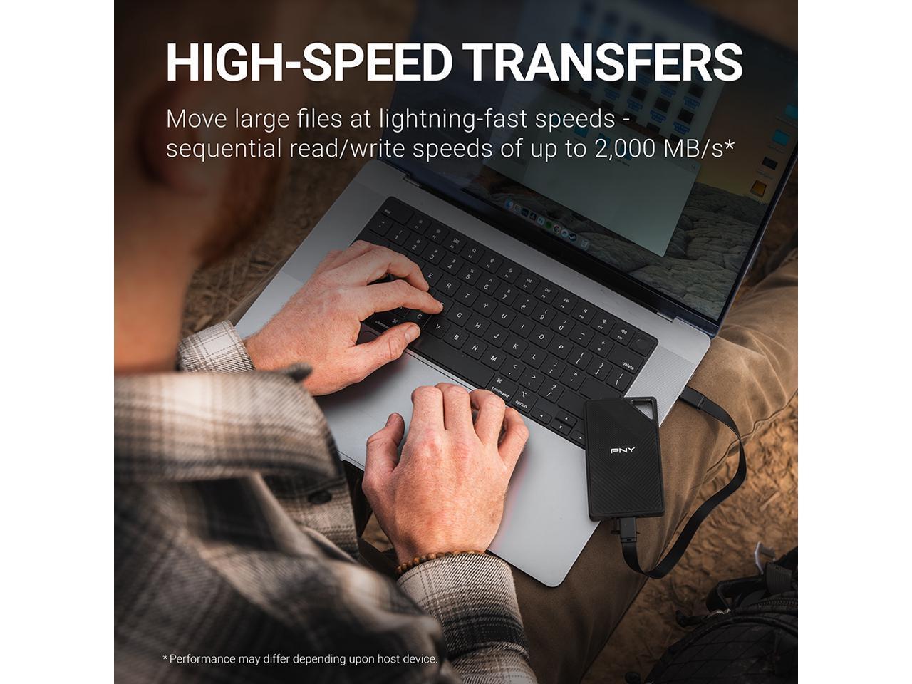 PNY 2TB USB 3.2 Gen 2×2 Type-C Portable SSD