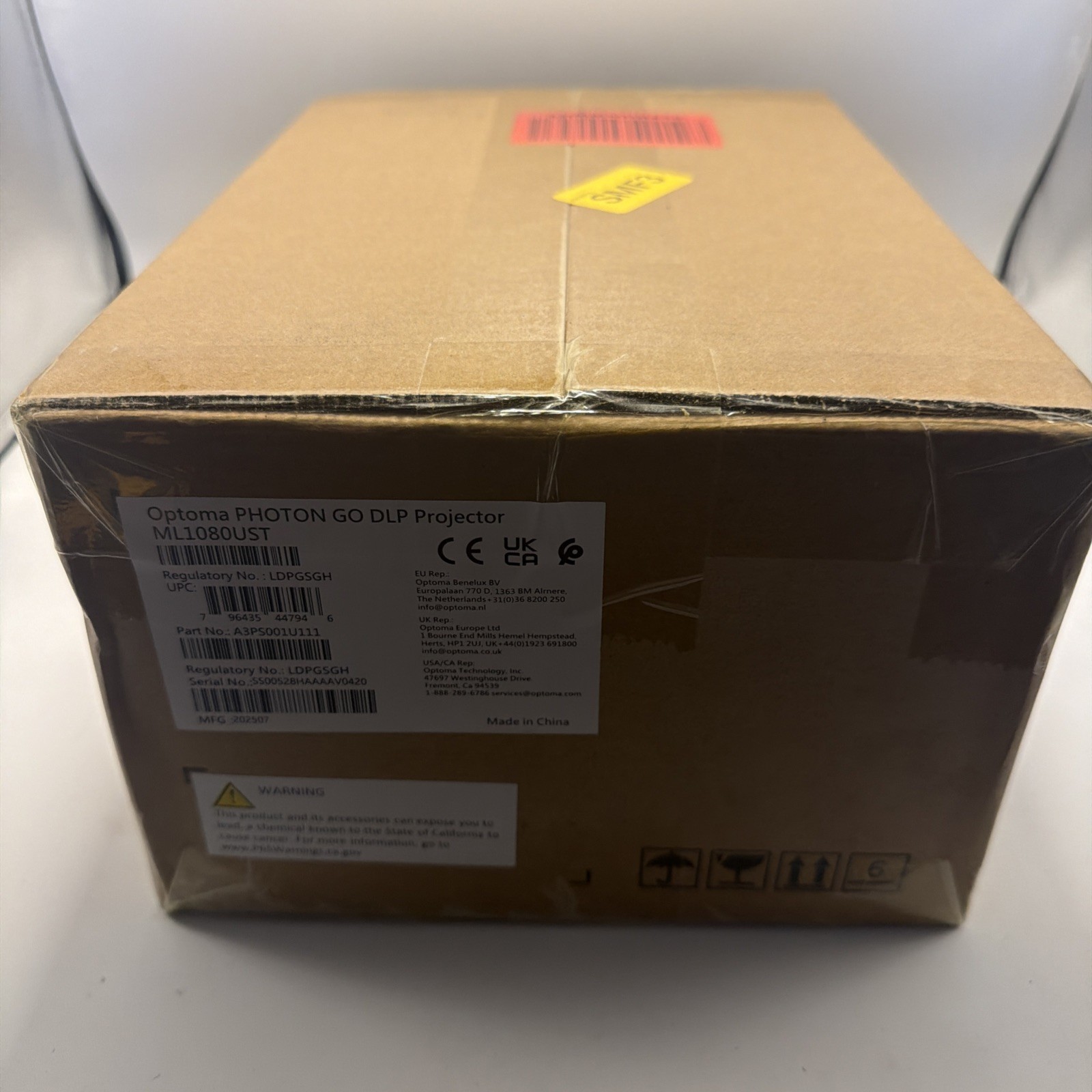 Optoma ML1080UST Photon Go Ultra Short Throw Triple Laser 1080p HDR Projector